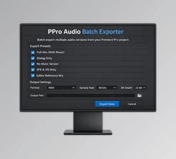PPro Audio Batch Exporter - Premiere Pro Plugin by Aescripts (v1.0.0)