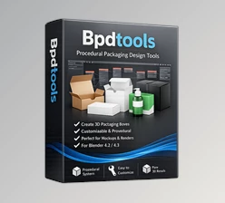 BPDTools - Procedural Packaging Design Tools for Blender by Superhivemarket (V1+V2)