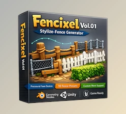 Fencixel: Stylize-Fence Generator for Blender (Vol.01)