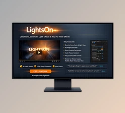 LightsOn - Lens Flares and Lights for Ae by Aescripts (v1.0)
