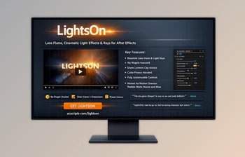 LightsOn - Lens Flares and Lights for Ae by <span class='badge badge-warning'>Aescripts</span> (v1.0)