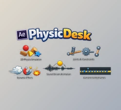 PhysicDesk - 2D physics simulator for Ae by Aescripts (v1.6.23)