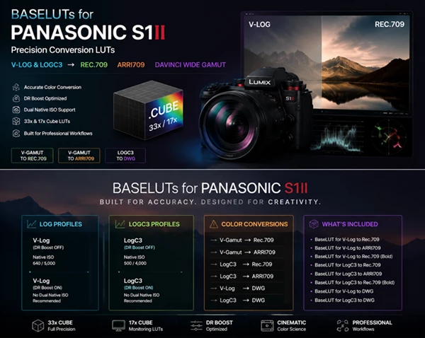 BaseLUTs for Panasonic S1II