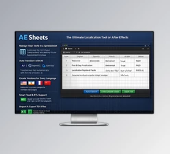 AE Sheets - Video Localization And Translation by Aescripts (v1.1.1)
