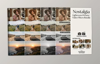 Nostalgia: Lightroom Presets and <span class='badge badge-warning'>Video</span> Filters Bundle by The Wanderful Wayfairer