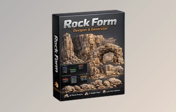 Rock Form Designer & Generator - <span class='badge badge-warning'>Blender</span> <span class='badge badge-warning'>Addon</span> by Superhivemarket (v1.4.1)