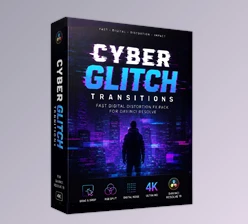 Cyber Glitch Transitions Fast Digital Distortion FX Pack For DVR (Videohive 61527965)