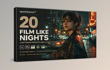 20 Film Like Nights - Presets and <span class='badge badge-warning'>LUTs</span> for Lightroom by Sparklestock