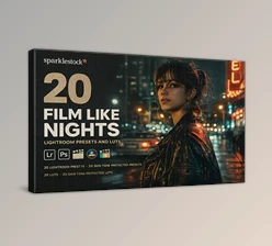 20 Film Like Nights - Presets and LUTs for Lightroom by Sparklestock