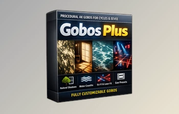 Gobos Plus - Procedural & 4K Gobos For Cycles & Eevee for <span class='badge badge-warning'>Blender</span> by Superhivemarket (<span class='badge badge-warning'>v2.1</span>)