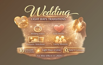 Wedding Light <span class='badge badge-warning'>Rays</span> Transitions for Ae by vcgmotion (<span class='badge badge-warning'>Videohive</span> 63988672)