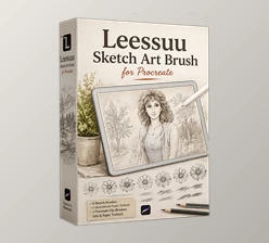 Sketch Art Brush for Procreate by Leessuu