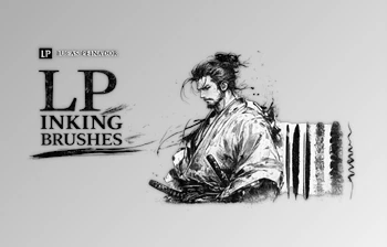 LP Inking <span class='badge badge-warning'>Brushes</span> by Lucas Peinador