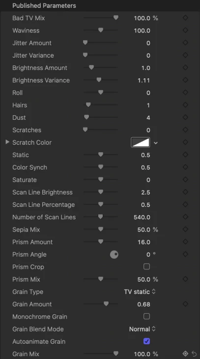 Bad TV Plug In for Final Cut Pro