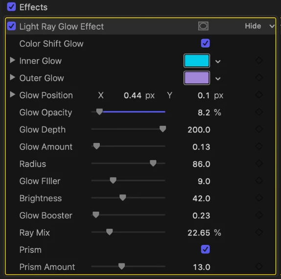 Light Ray Glow Effect for Final Cut Pro