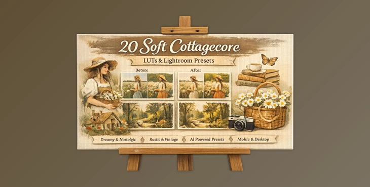 Soft Cottagecore Lightroom Presets and LUTs