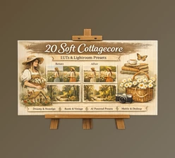 20 Soft Cottagecore Lightroom Presets and LUTs by Sparklestock (on Artstation)