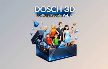 Dosch 3D Lo-Poly <span class='badge badge-warning'>People</span> (Vol. 2) - Kpack 1 for Blender by DOSCH DESIGN