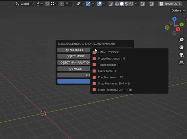 Blender Basic Shortcuts Reminder by Superhivemarket