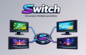 sWITCH - Smart Content Replacement For AE by <span class='badge badge-warning'>Aescripts</span> (v1.0.0)