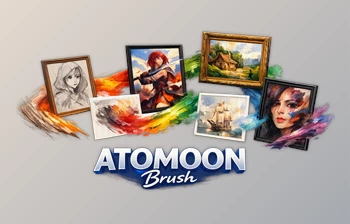 ATOMOON <span class='badge badge-warning'>Procreate</span> Brushes by Gumroad