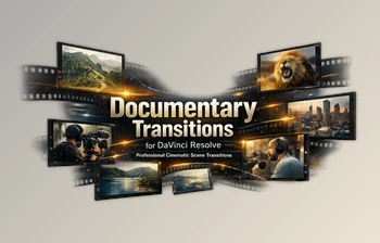 Documentary <span class='badge badge-warning'>Transitions</span> for DaVinci Resolve by <span class='badge badge-warning'>Videohive</span> (63828356)