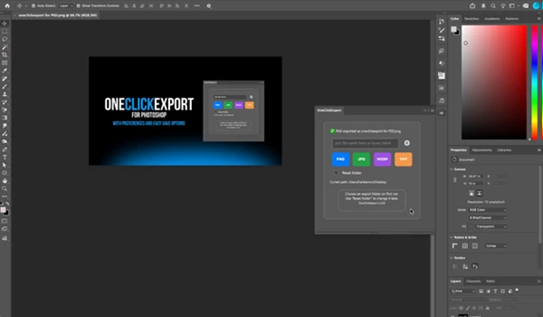 OneClickExport for Photoshop