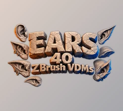 EARS: 40 ZBrush VDMs by ArtStation