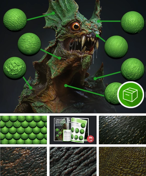 Creature Texture and Skin Brushes Pack