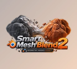 Smart Mesh Blend - Geometry Nodes Asset for Blender by Superhivemarket (v2.0.2)