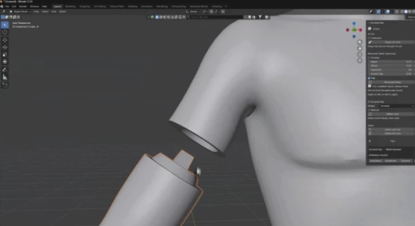 Dovetail Key for Blender by Superhivemarket 