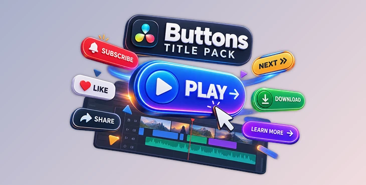 Video Editor Studio - Download Buttons Title Pack