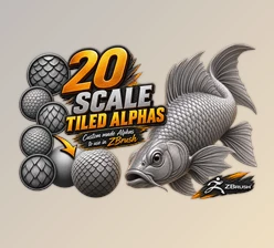 20 Scale Tiled Alphas – Custom made Alphas to use in ZBrush by ArtStation