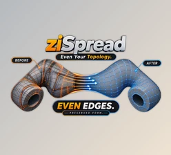 ziSpread - Even Edges Distribution by Gumroad (v1.8 Win for Maya 2019 - 2027)