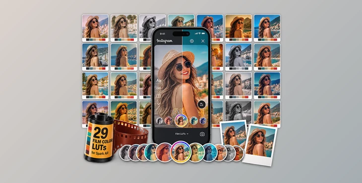 29 Film Color LUTs for Spark AR