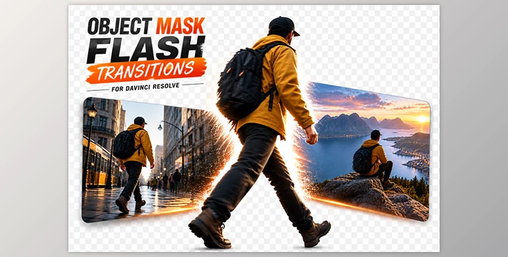 Object Mask Flash Transitions for Davinci Resolve