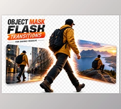 Object Mask Flash Transitions for Davinci Resolve by Videohive (64841446)