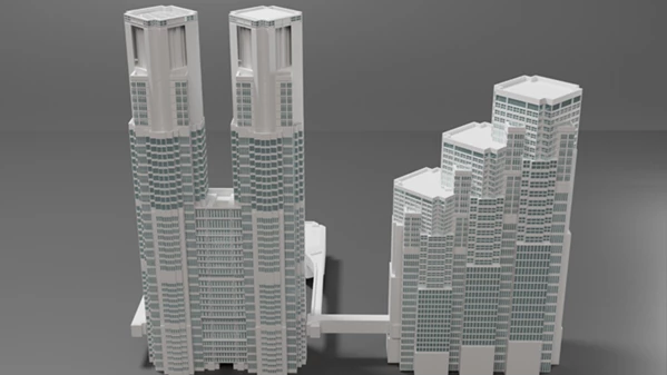 Real World High Detailed Skyscrapers and Buildings
