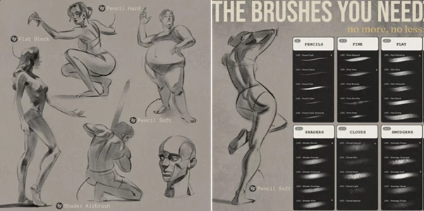 LP Pencil & Charcoal Brushes