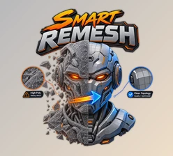 Smart Remesh For Blender Hard-Surface & Organic Models by Superhivemarket(v2.0.5)