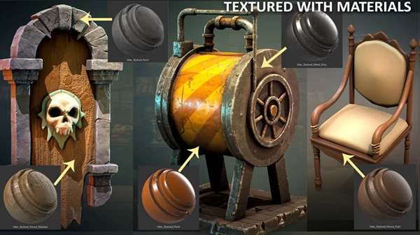 Stylized Smart Material for Substance 3D Painter by Artstation
