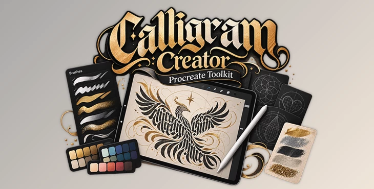 Calligram Creator Procreate Toolkit 