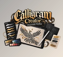 Calligram Creator Procreate Toolkit by Jackqx Studio (v2)