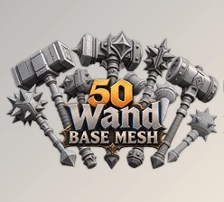 50 Wand Base Mesh for Blender by Superhivemarket