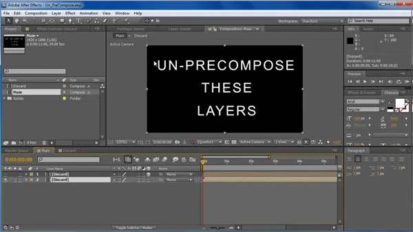 Un-PreCompose by Aescripts