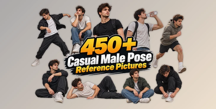 450+ Casual Male Pose Reference Pictures