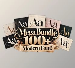 Mega Bundle 100+ Modern Font! by Creativemarket (6274294)