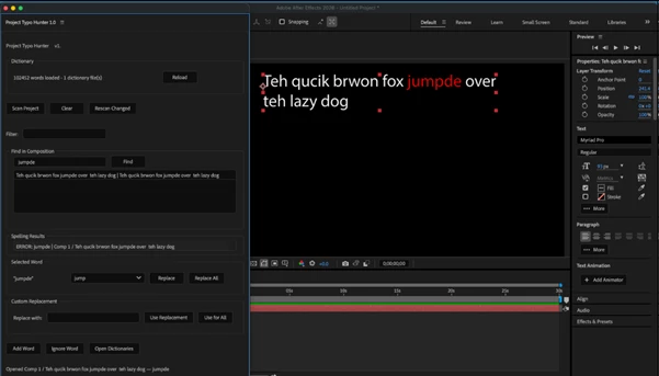 Project Typo Hunter by Aescripts
