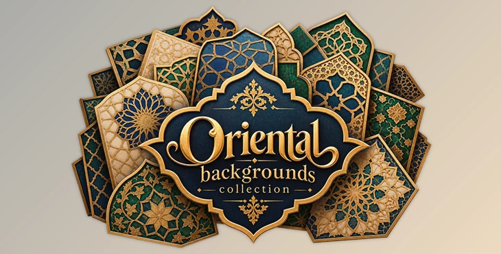Oriental backgrounds collection 
