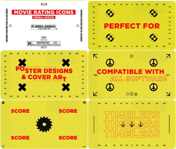 DESIGN ICONS: GRAPHIC DESIGN ELEMENTS and ABSTRACT SHAPES PACK by Sickboat